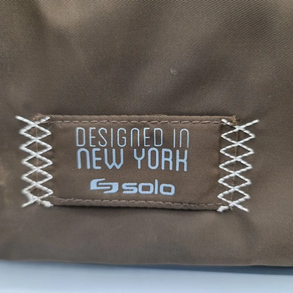 Solo New York Brown Messenger Bag Briefcase Laptop Bag Multiple Pockets OP050211